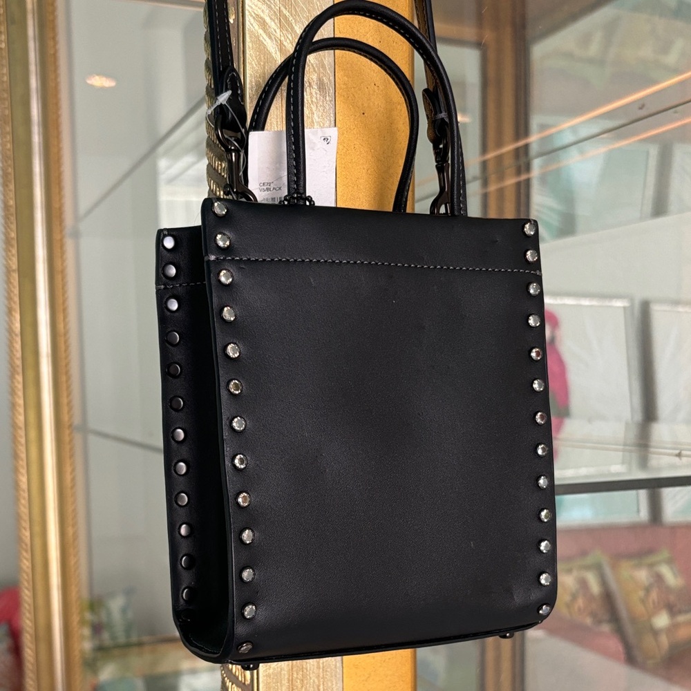 Elegant Black Studded Shoulder Bag